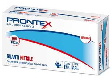 PRONTEX GUANTO IN NITRILE SENZA POLVERE GRANDE 8/9 100 PEZZI - Farmacia Artemisia di Montecuollo Dott. Angelo snc