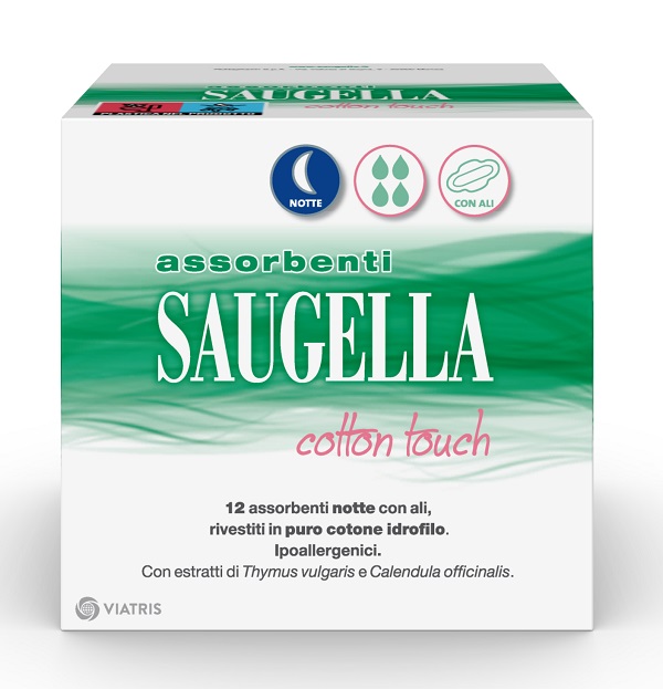 SAUGELLA COTTON TOUCH ASSORBENTI NOTTE 12 PEZZI - Farmacia Artemisia di Montecuollo Dott. Angelo snc