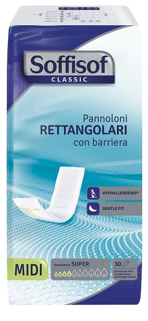 SOFFISOF CLASSIC PANNOLONE RETTENGOLARE CON BARRIERA 30 PEZZI - Farmacia Artemisia di Montecuollo Dott. Angelo snc