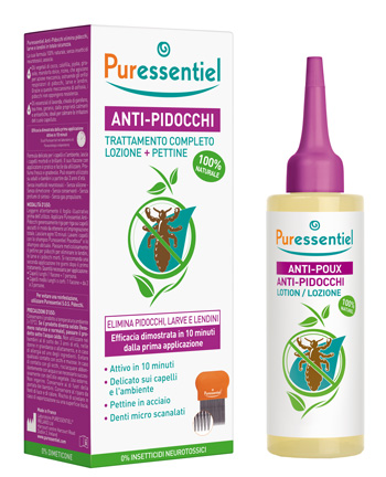LOZIONE ANTIPIDOCCHI 100 ML + PETTINE PURESSENTIEL - Farmacia Artemisia di Montecuollo Dott. Angelo snc
