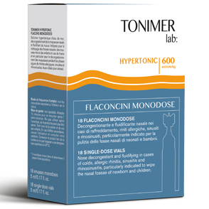 TONIMER HYPERTONIC LAVAGGIO NASALE 18 FLACONCINI - Farmacia Artemisia di Montecuollo Dott. Angelo snc