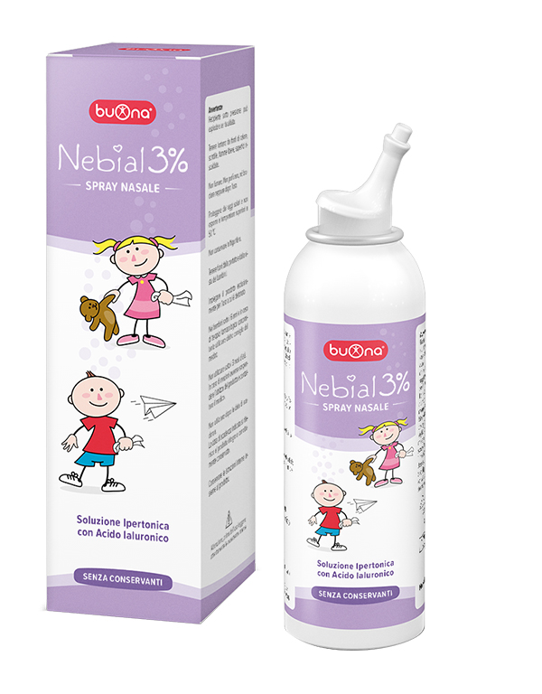 NEBIAL SOLUZIONE SALINA IPERTONICA DI SODIO CLORURO AL 3% CON ACIDO IALURONICO SPRAY NASALE 100 ML - Farmacia Artemisia di Montecuollo Dott. Angelo snc