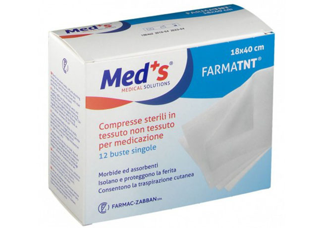 GARZA COMPRESSA MEDS TESSUTO NON TESSUTO 18X40CM 12 PEZZI - Farmacia Artemisia di Montecuollo Dott. Angelo snc