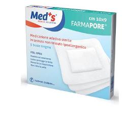 CEROTTO MEDS FARMAPORE STERILE CON TAMPONE DI GARZA CENTRALE E BORDI ADESIVI 6X9 CM 5 PEZZI - Farmacia Artemisia di Montecuollo Dott. Angelo snc