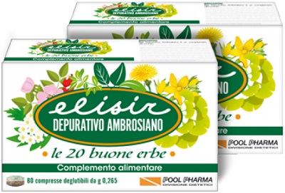 ELISIR DEPURATIVO AMBROSIANO 80 COMPRESSE 21,20 G - Farmacia Artemisia di Montecuollo Dott. Angelo snc