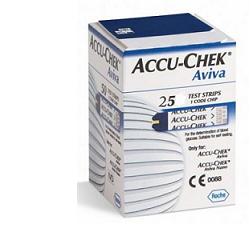 STRISCE MISURAZIONE GLICEMIA ACCU-CHEK AVIVA BRK RETAIL 25 PEZZI - Farmacia Artemisia di Montecuollo Dott. Angelo snc