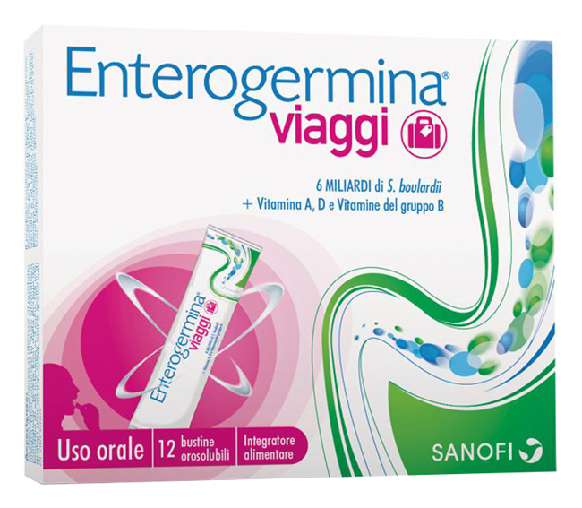 ENTEROGERMINA VIAGGI 12 BUSTINE OROSOLUBILI CONFEZIONE STANDARD - Farmacia Artemisia di Montecuollo Dott. Angelo snc