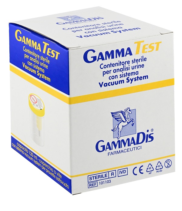 CONTENITORE STERILE PER URINA SOTTOVUOTO 120 ML GAMMADIS - Farmacia Artemisia di Montecuollo Dott. Angelo snc