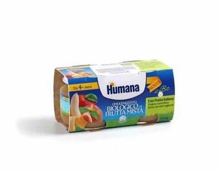 HUMANA OMOGENEIZZATO FRUTTA MISTA BIO 2 VASETTI 100 G - Farmacia Artemisia di Montecuollo Dott. Angelo snc