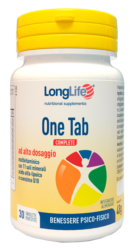 LONGLIFE ONE TAB COMPLETE 30 TAVOLETTE RIVESTITE - Farmacia Artemisia di Montecuollo Dott. Angelo snc