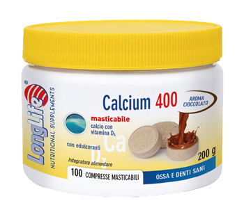 LONGLIFE CALCIUM CACAO 100 COMPRESSE 400 MG - Farmacia Artemisia di Montecuollo Dott. Angelo snc