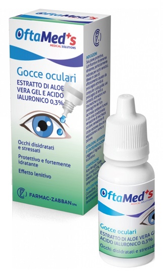 OFTAMED'S GOCCE OCULARI OCCHI DISIDRATATI E STRESSATI ESTRATTO ALOE VERA GEL E ACIDO IALURONICO 0,3% 10 ML - Farmacia Artemisia di Montecuollo Dott. Angelo snc