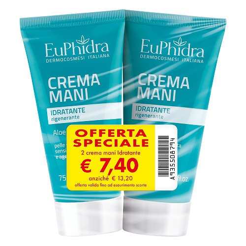 EUPHIDRA ABBINATA CREMA MANI IDRATANTE TERMOFORMATI 2 PEZZI - Farmacia Artemisia di Montecuollo Dott. Angelo snc