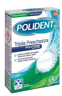 POLIDENT TRIPLA FRESCHEZZA 66 COMPRESSE - Farmacia Artemisia di Montecuollo Dott. Angelo snc