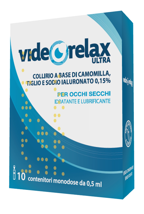 COLLIRIO IDRATANTE E LUBRIFICANTE VIDEORELAX ULTRA MONODOSE 0,5 ML 10 PEZZI - Farmacia Artemisia di Montecuollo Dott. Angelo snc
