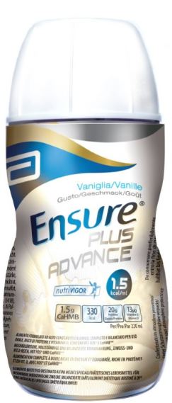 ENSURE PLUS ADVANCE VANIGLIA 4 BOTTIGLIE DA 220 ML - Farmacia Artemisia di Montecuollo Dott. Angelo snc