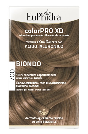 EUPHIDRA COLORPRO XD 700 BIONDO GEL COLORANTE CAPELLI IN FLACONE + ATTIVANTE + BALSAMO + GUANTI - Farmacia Artemisia di Montecuollo Dott. Angelo snc