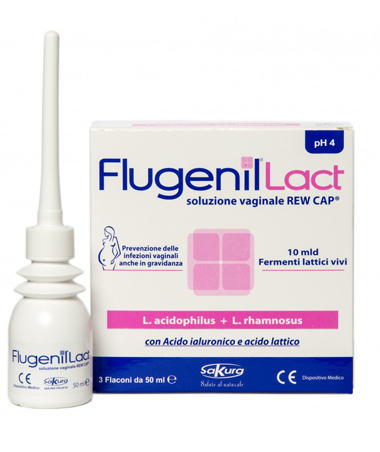 FLUGENIL LACT SOLUZIONE VAGINALE INTERNA A BASE DI FERMENTI LATTICI 3 FLACONI DA 50 ML + 3 APPLICATORI MONOUSO - Farmacia Artemisia di Montecuollo Dott. Angelo snc