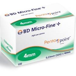 AGO PER PENNA DA INSULINA BD MICROFINE PENTAPOINT GAUGE 32 4 MM 100 PEZZI - Farmacia Artemisia di Montecuollo Dott. Angelo snc