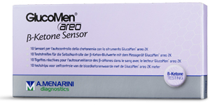 STRISCE MISURAZIONE CHETONEMIA GLUCOMEN AREO B-KETONE SENSOR 10 PEZZI - Farmacia Artemisia di Montecuollo Dott. Angelo snc