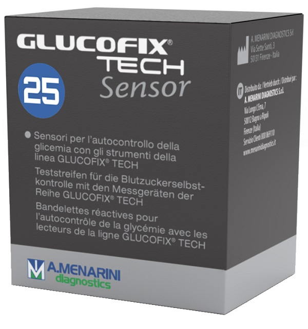 STRISCE MISURAZIONE GLICEMIA GLUCOFIX TECH SENSOR 25 PEZZI - Farmacia Artemisia di Montecuollo Dott. Angelo snc