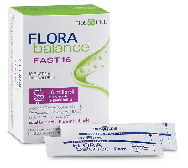 BIOSLINE FLORABALANCE FAST 10 BUSTINE OROSOLUBILI - Farmacia Artemisia di Montecuollo Dott. Angelo snc