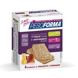 PESOFORMA SANDWICH PROSCIUTTO/FORMAGGIO 4 PASTI 8 PEZZI X 25 G - Farmacia Artemisia di Montecuollo Dott. Angelo snc