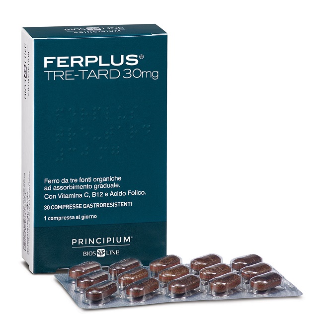 PRINCIPIUM FERPLUS TRE RETARD 30MG 30 COMPRESSE GASTRORESISTENTI - Farmacia Artemisia di Montecuollo Dott. Angelo snc