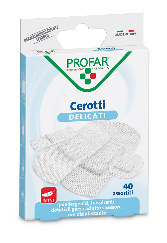 CEROTTO TESSUTO NON TESSUTO DELICATO ASSORTITI 40 PEZZI PROFAR - Farmacia Artemisia di Montecuollo Dott. Angelo snc