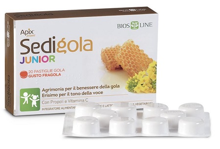 APIX PROPOLI SEDIGOLA JUNIOR FRAGOLA 20 PASTIGLIE BIOSLINE - Farmacia Artemisia di Montecuollo Dott. Angelo snc