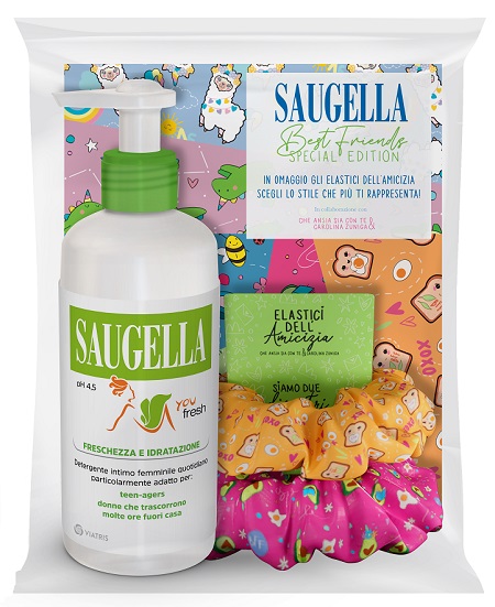 SAUGELLA BUNDLE YOU FRESH PH 4,5 DETERGENTE INTIMO FRESCHEZZA E IDRATAZIONE + SCRUNCHIES IN OMAGGIO - Farmacia Artemisia di Montecuollo Dott. Angelo snc