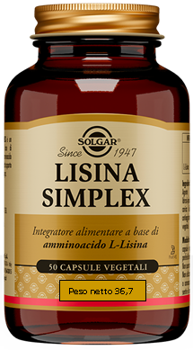 LISINA SIMPLEX 50 CAPSULE VEGETALI - Farmacia Artemisia di Montecuollo Dott. Angelo snc