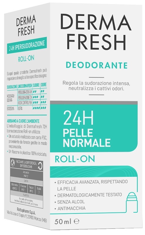 DERMAFRESH 24H PELLE NORMALE ROLL ON 50 ML - Farmacia Artemisia di Montecuollo Dott. Angelo snc