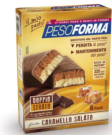 PESOFORMA BARRETTA AL CARAMELLO SALATO 12 PEZZI DA 31 G - Farmacia Artemisia di Montecuollo Dott. Angelo snc