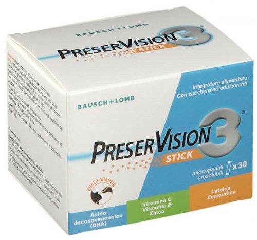 PRESERVISION 3 30 STICK OROSOLUBILI DA 2 G - Farmacia Artemisia di Montecuollo Dott. Angelo snc