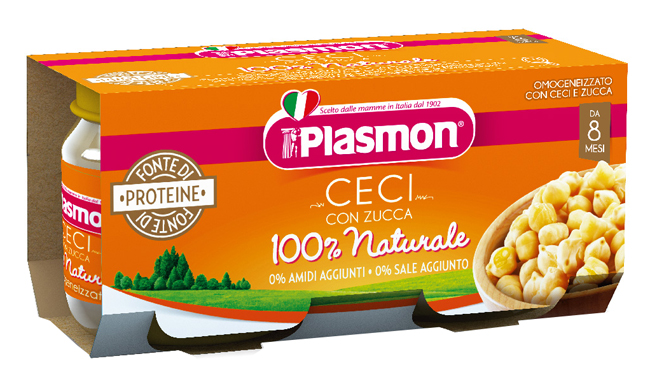 PLASMON OMOGENEIZZATO CECI/ZUCCA 2 X 80 G - Farmacia Artemisia di Montecuollo Dott. Angelo snc