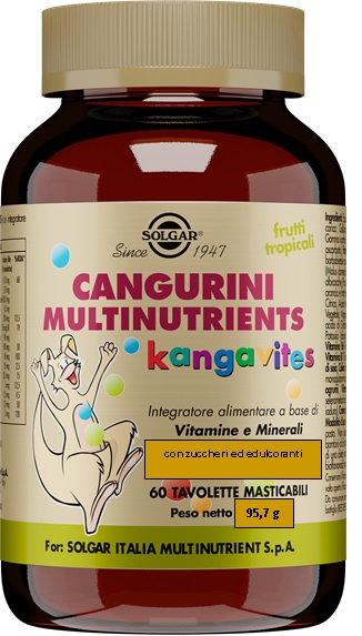 CANGURINI MULTINUTRIENTS FRUTTI TROPICALI 60 TAVOLETTE - Farmacia Artemisia di Montecuollo Dott. Angelo snc