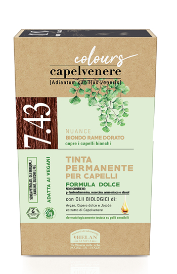 CAPELVENERE COLOURS TINTA CAPELLI 7,43N BIONDO RAME DORATO - Farmacia Artemisia di Montecuollo Dott. Angelo snc