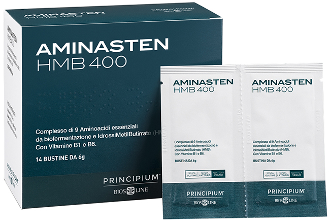PRINCIPIUM AMINASTEN HMB400 14 BUSTINE 6 G - Farmacia Artemisia di Montecuollo Dott. Angelo snc