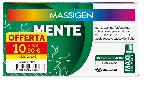 MASSIGEN MENTE 10 FLACONCINI DA 250 ML 10,90 E - Farmacia Artemisia di Montecuollo Dott. Angelo snc