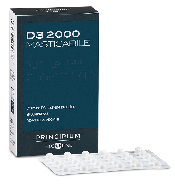 PRINCIPIUM D3 2000 MASTICABILE 60 COMPRESSE - Farmacia Artemisia di Montecuollo Dott. Angelo snc