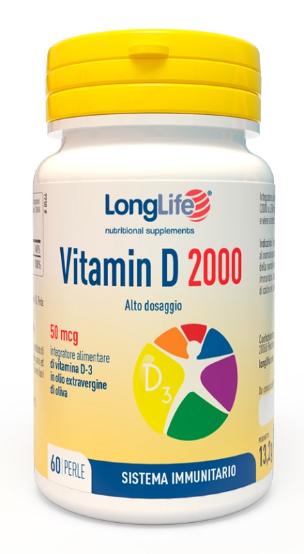 LONGLIFE VITAMIN D 2000 UI 60 PERLE - Farmacia Artemisia di Montecuollo Dott. Angelo snc