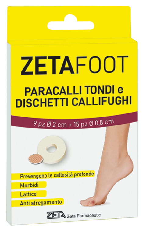 ZETAFOOT PARACALLO TONDO 9 PEZZI + DISCHETTO CALLIFUGO 15 PEZZI - Farmacia Artemisia di Montecuollo Dott. Angelo snc