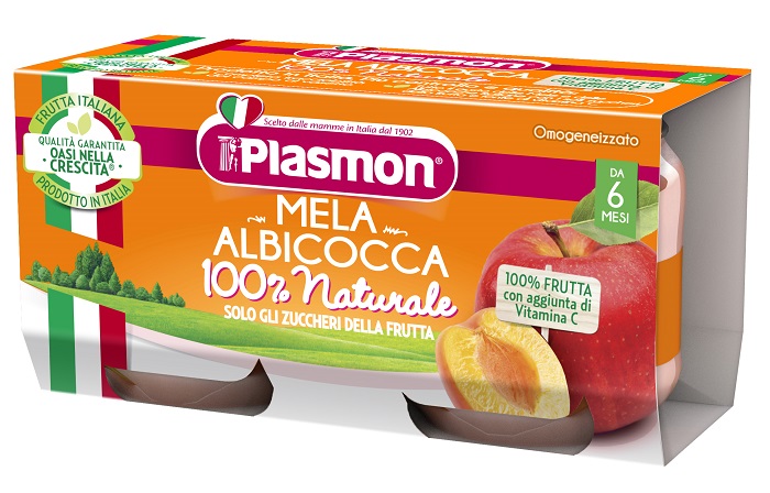 PLASMON OMOGENEIZZATO MELA ALBICOCCA 2 X 80 G - Farmacia Artemisia di Montecuollo Dott. Angelo snc