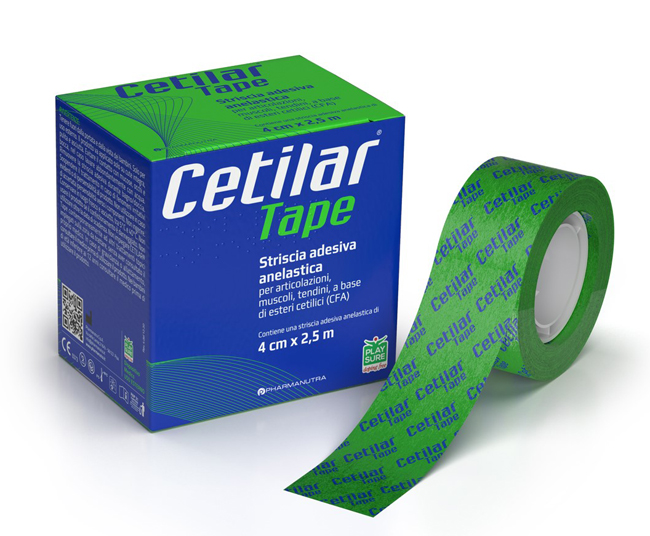 STRISCIA ADESIVA ANELASTICA CETILAR TAPE CM 4 X 2,5 M - Farmacia Artemisia di Montecuollo Dott. Angelo snc