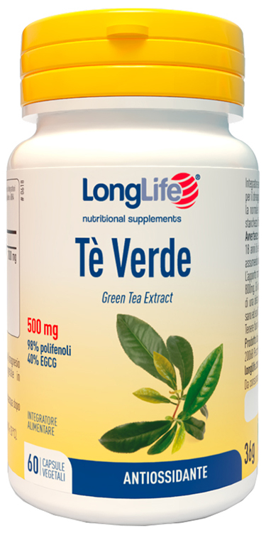 LONGLIFE TE' VERDE 500MG 60 CAPSULE - Farmacia Artemisia di Montecuollo Dott. Angelo snc