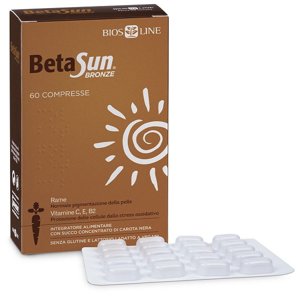BIOSLINE BETASUN BRONZE 60 COMPRESSE - Farmacia Artemisia di Montecuollo Dott. Angelo snc