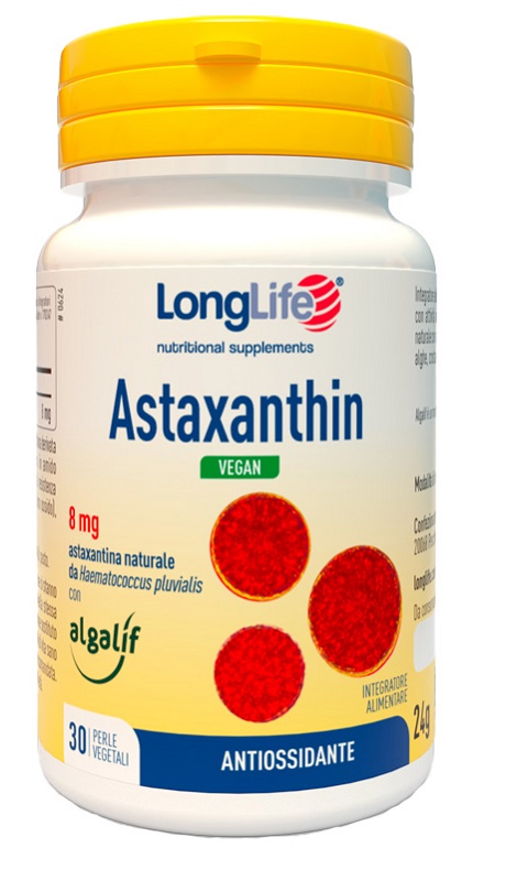 LONGLIFE ASTAXANTHIN VEGAN 30 PERLE - Farmacia Artemisia di Montecuollo Dott. Angelo snc