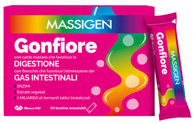 MASSIGEN GONFIORE 20 STICK PACK - Farmacia Artemisia di Montecuollo Dott. Angelo snc
