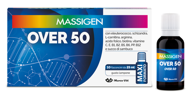 MASSIGEN OVER 50 10 FLACONI DA 25 ML - Farmacia Artemisia di Montecuollo Dott. Angelo snc